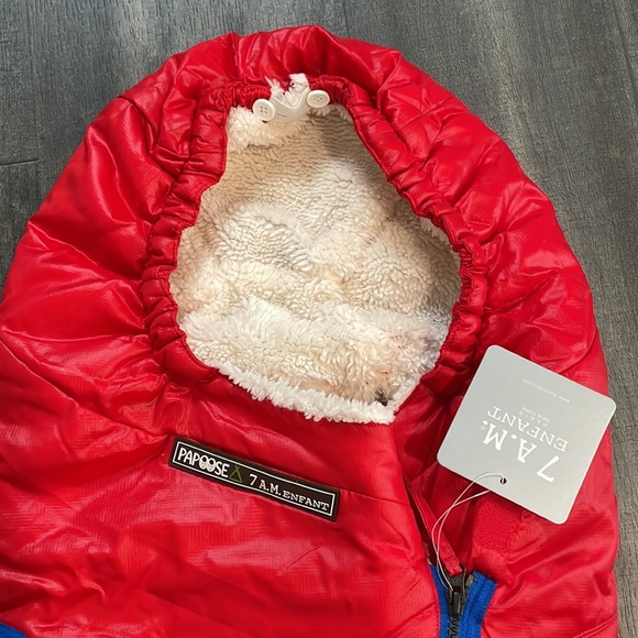 7am enfant papoose red zipper stroller muff - Picture 6 of 11